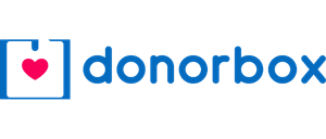 Donorbox Donorbox logo with a blue outline of a box and a red heart, followed by the word donorbox in blue text.
