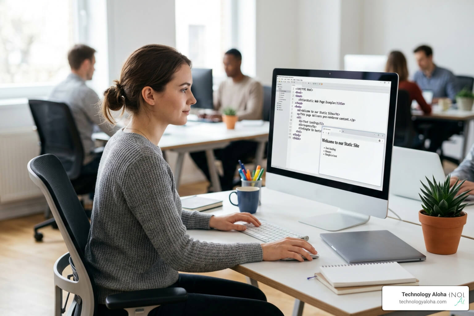 static web page modern fast-loading website